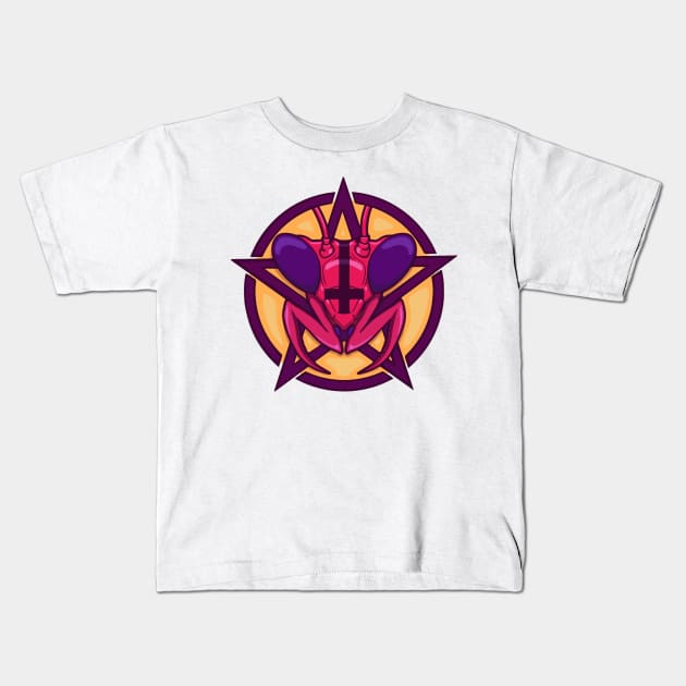 Satanic Mantis Kids T-Shirt by BoombasticArt